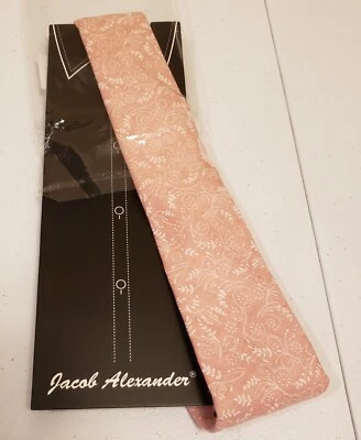 Jacob Alexander мужской галстук новый розовый цветочный узор - Изображение 1 из 3