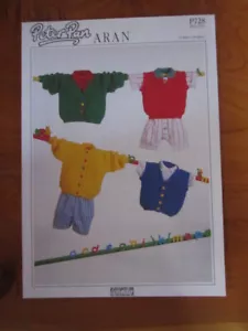 KNITTING PATTERN PETER PAN ARAN NO. P728 GREAT * MUST SEE - Picture 1 of 1