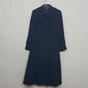 Woolrich Wool Blend Vintage Button Down Long Coat Women's Size 10 - Picture 1 of 11