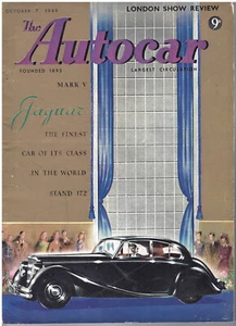 Autocar magazine October 7th 1949 London Show Review Sports Cars & others review - Picture 1 of 1