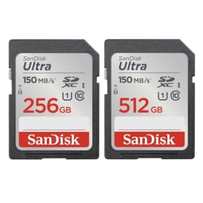 New Sandisk Ultra 64GB 128GB 256GB 512GB SDXC SDHC SD Card UHS-I CL10 150MB/s U1 - Image 1 of 2