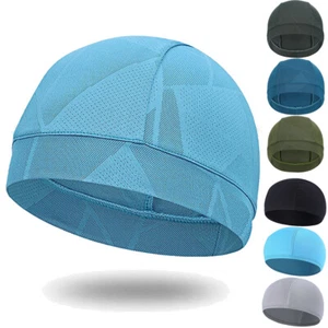 Cooling Moisture Sweat Wicking Dome Skull Caps Cycling Helmet Liner Beanie Hats - Picture 1 of 39