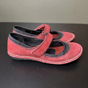 Dr Scholl’s Red Leather Mary Jane Shoes Women’s 6.5 - Picture 1 of 8