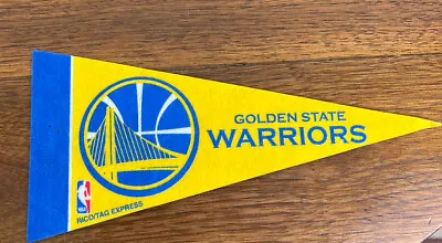 Golden State Warriors Vtg NBA Basketball Mini Pennant 4" x 9" Rico Tag Express - Image 1 of 4