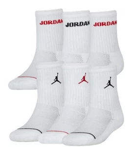Six Pairs of Jordan Legend Crew Socks - White - Picture 1 of 1
