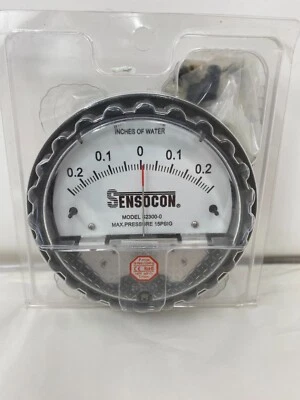 Sensocon S2300-0 Series S2000 Differential Pressure Gauge 0.25 – 0 – 0.25” WC - Image 1 of 3