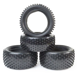 Rubber Tires For Tamiya/TT-02B/DT-02/DT-03/DF-03/Off Road 1/10 RC Buggy car - Picture 1 of 7