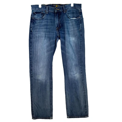 Lucky Brand 221 Mens Jeans 38X32 Black Denim Stretch Mid-Rise Straight Leg M1952 - Image 1 of 4