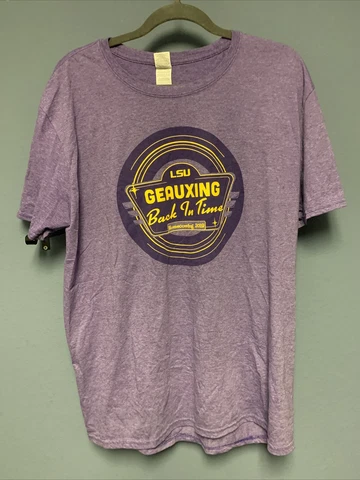 Gildan Softyle Ring Spun Homecoming T-Shirt LSU Tigers Geauxing Back in Time XL Cover