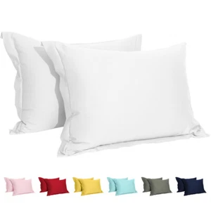 100% Baumwollsatin Kissenbezug weich und atmungsaktiv Kissenbezug 2er Pack - Bild 1 von 39