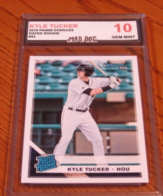 KYLE TUCKER Rookie****2019 Donruss RATED***Gem MINT 10***ASTROS***Mad Dog GRADED - Image 1 of 2