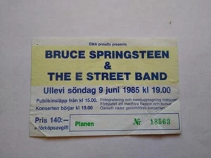 Bruce Springsteen Ticket Stub June 9 1985 Ullevi Gothenburg Sweden - Imagen 1 de 4