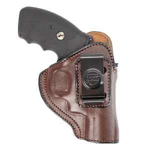 Max Carry Brown Leather IWB Revolver Holster for 6 Shot 3" Inch Barrel Revolvers - Picture 1 of 12