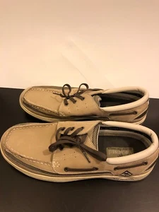 Margaritaville Anchor Brown Leather Mesh Loafers Boat Shoe MG8001J  Diamond Head - Picture 1 of 9