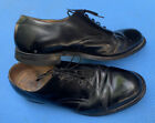 Vintage 1989 US Army Military Black Leather Oxford Shoes 10.5W Clarksville 80s