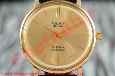 Reloj de lujo ULTRA DELGADO RUSO URSS POLJOT De Luxe Полет 2209 Disfraz Hermoso Foto 1 de 4