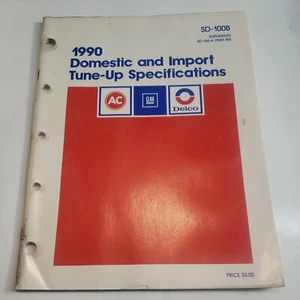 1990 AcDelco GMC Domestic and Import Tune-Up Specification Manual SD-100B - Foto 1 di 5