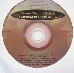 **SWEET GEORGIA BROWN KARAOKE CDG DISC POP HITS DELUXE FREE POST IN AUSTRALIA* - Picture 1 of 1