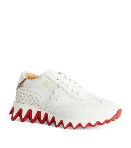 Christian Louboutin Loubishark Donna Flat - White/Red - UK Size 6.5 (39.5) - Picture 1 of 13
