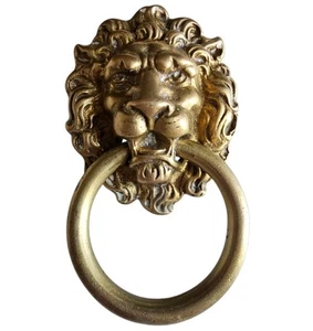Miniature Brass Lion Head Door Knocker – 4 Inch - Picture 1 of 6