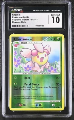 CGC 10 GEM MINT Cherrim 2009 Supreme Victors 55/147 Reverse Holo Pokemon Card - Image 1 of 2