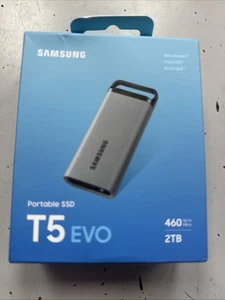 SAMSUNG T5 EVO Portable SSD 2TB MU-PM2TOG/WW NEW Sealed Free Shipping - Afbeelding 1 van 1