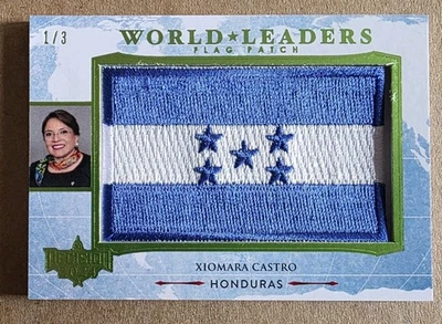 Decision 2024 Xiomara Castro #WL29 World Leaders Flag Patch Honduras Lime #' 1/3 - Image 1 of 2