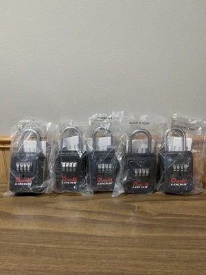 5 Pack Vault Locks 3200 Combo Lockboxes Hide A Key Hanging Realtor Lock 4 Digit - Image 1 of 4