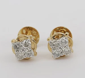 Funkelnde Brillant Ohrringe 0,49 Karat - natürliche Diamanten - Bild 1 von 9