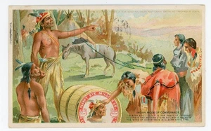 Old Sleepy Eye Flour Minnesota Indian Chief with Flour Barrel One of a Set of 9 - Picture 1 of 2