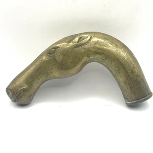 Vintage Art Deco Messing Pferdestock Griff für einen Gehstock Aufsatz für Stock - Bild 1 von 9