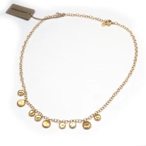 Marco Bicego New Jaipur Link 18K Gold Engraved & Polished Charm 18.5" Necklace - Picture 1 of 5