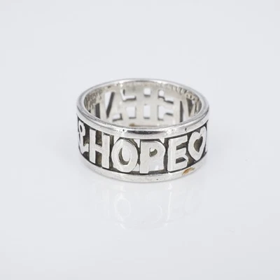 James Avery Love Hope Faith Band Ring Sterling Silver Size 8.5 Retired RS3832 - Image 1 of 3