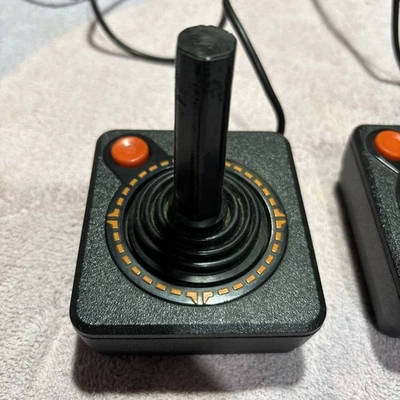 2 Vintage? Atari 2600 Orange-Trim Joysticks - Untested - Image 1 of 4