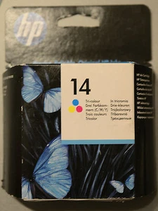 (PRL) HP 14 ORIGINALE CARTUCCIA INCHIOSTRO INK CARTRIDGE COLORE C5010DE SCADUTA - Picture 1 of 1