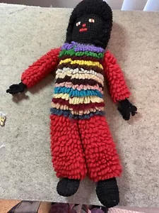 Muñeca negra de colección arte popular negra hilo de trapo hecha a mano muñeca negra afroamericana 17" - Imagen 1 de 4