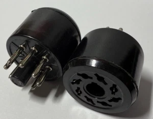 **USA STOCK** 2x TUBO DE VACÍO 8 PINES OCTAL SOCKET SAVER para 6L6 6V6 6SN7 EL34 ETC - Imagen 1 de 1