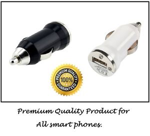 2 x Universal 2 In 1 Car bullet USB plug charger for phones blackberry HTC NOKIA
