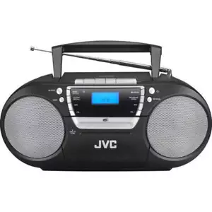 JVC RC-D322B DAB+/FM Bluetooth Ghettoblaster - Schwarz - Makellos - Stromkabel fehlt - Bild 1 von 6