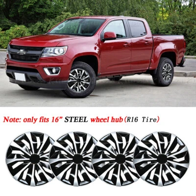 For Chevrolet Colorado Fit 16" Steel Wheel Rim R16 Tire 4PCS ABS Hubcaps Covers - Image 1 of 4