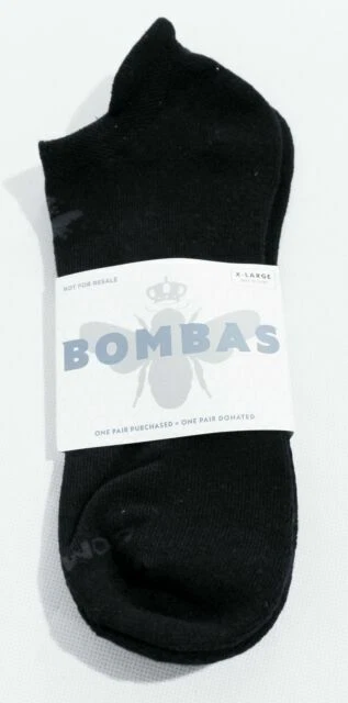 Bombas Unisex Low-cut Ankle Socks Size XL Black 5 Pairs Honeycomb