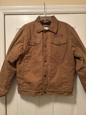 Jaqueta jeans Yellowstone elegante cowboy masculina tamanho M - Imagem 1 de 4