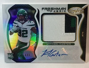 MICHAEL CARTER RPA /499 2021 Panini Certified Freshman Fabric MIRROR Signatures - Picture 1 of 4