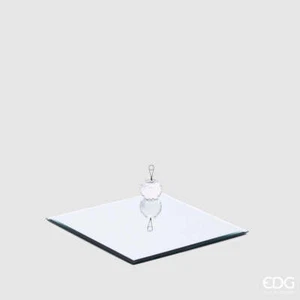 Edg Enzo De Gasperi Base Espejo Cuadrado 25 X 25CM Plata - Imagen 1 de 1