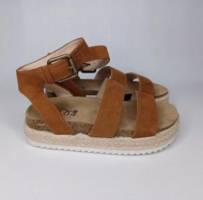Art Class Agatha Espadrille Sandal Cognac Ankle Strap Buckle Girls Size 13 New  - Image 1 of 4