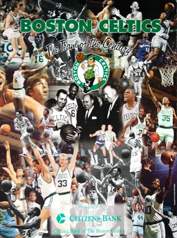 Boston Celtics TEAM OF THE CENTURY 1946-99 All-Time Legends 18x24 Wall POSTER Cover