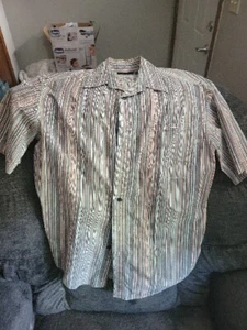 HARLEY-DAVIDSON Short Sleeve Button Up Shirt Strap Men's Size Medium - Picture 1 of 5