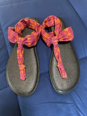 Sanuk Yoga - Sandalias Ella Sling en estampado púrpura y naranja - Para mujer talla 8 Foto 1 de 4