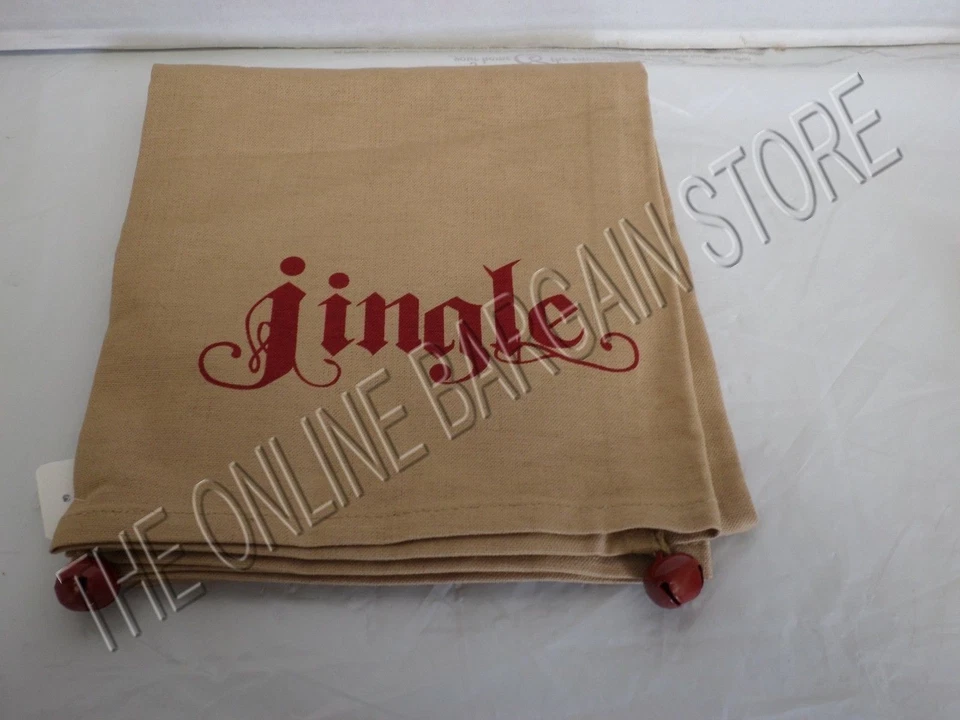 1 Pottery Barn Christmas Holiday Jingle Bell Sentiment Kitchen Hand Towel 20x30 - Image 1 of 1