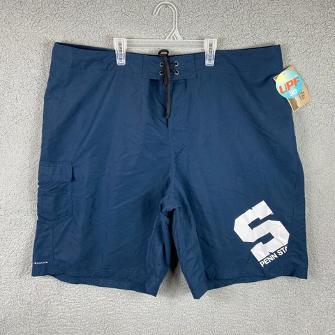 Columbia Penn State Nittany Lions Board Shorts Mens 2XL Blue UV Protection Cover
